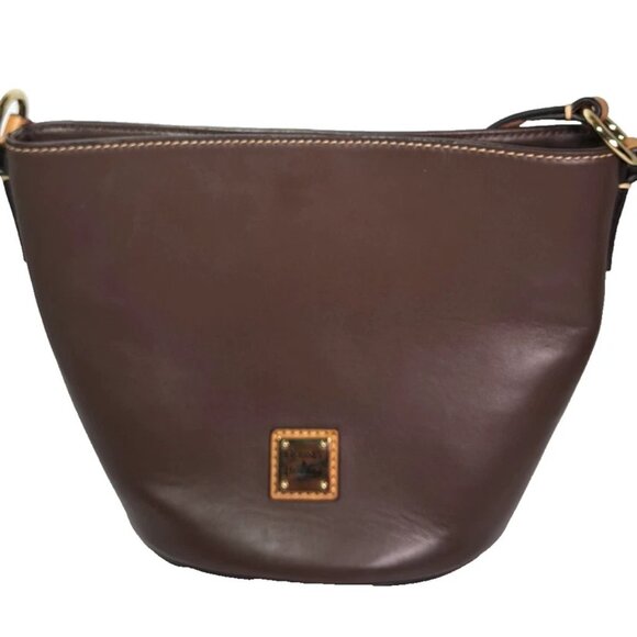 Dooney and Bourke O Ring Hobo Brown Nubuck Leather Bag Magnetic Closure Lined - Picture 3 of 16